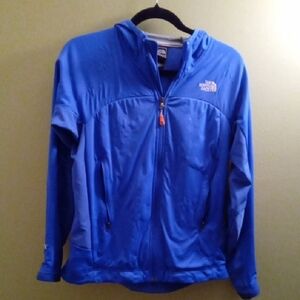 Mens M The North Face Blue Lightweight Jacket Zip Up Pocketed Hooded